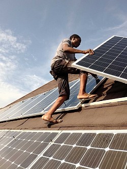 Solar panels installation